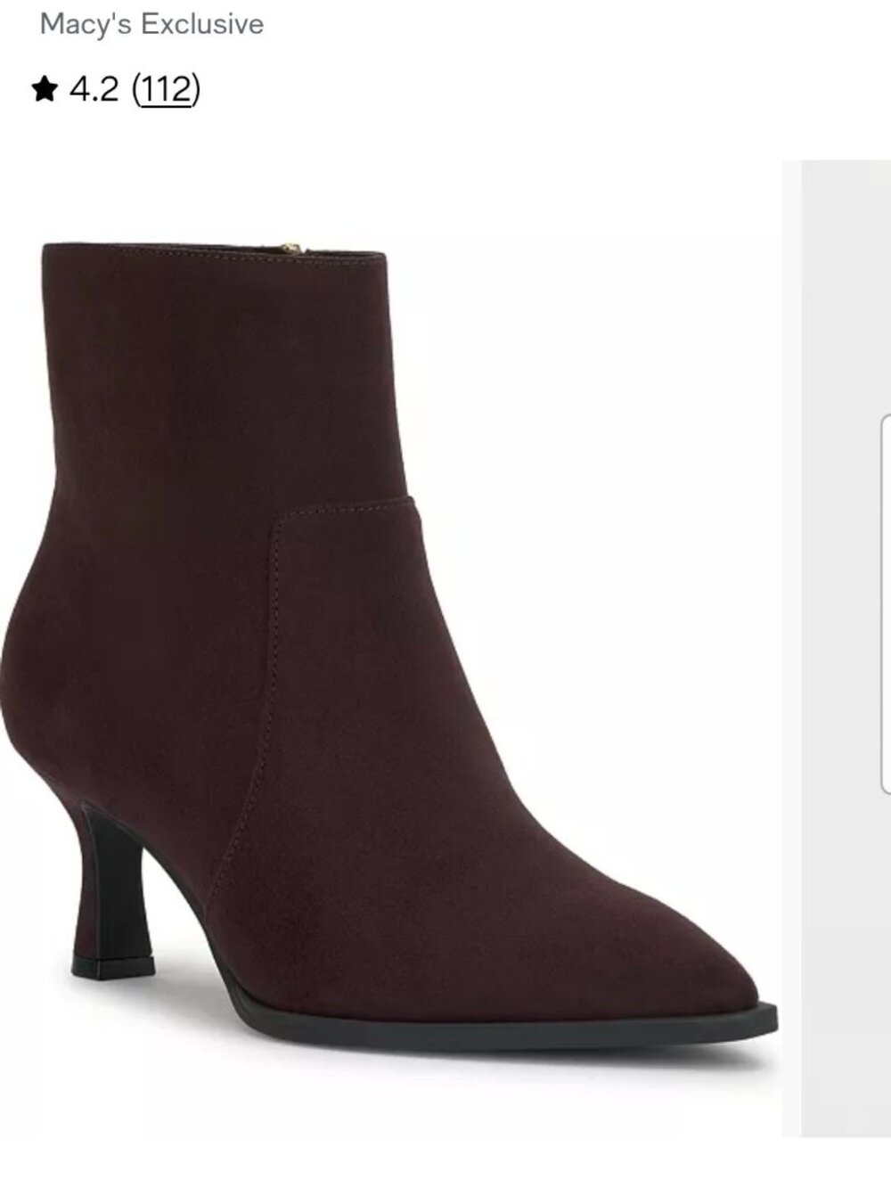 Size 10.5 INC Batya Rich Truffle Microsuede Heels